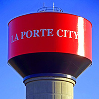 LaPorte City water tower