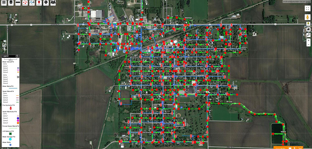 GIS map of Ackley, Iowa